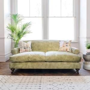 Shop Our Edit: Hampton 3 Seater Sofa in Lovely Velvet Celery