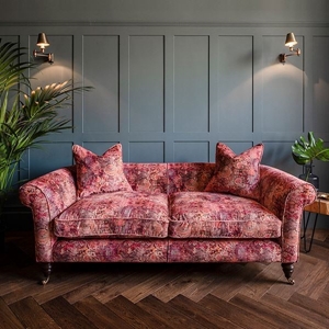 Shop Our Edit: Clavering 3 Seater Sofa in Purbeck Velvet Terracotta