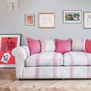Shop our Edit: Lewes 3 seater sofa in Walloon Stripe Red