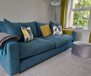 Customer Photos: Stockbridge Large 4 Seater Sofa in Easy Clean Plain Teal
