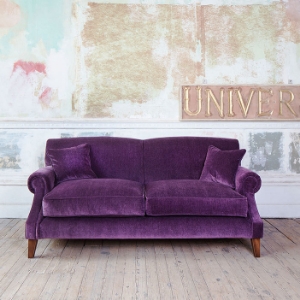 As Seen in Our Brochure Autumn 2021: Tangmere 3 Seater Sofa in Textured Velvet Amethyst