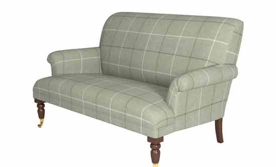 traditional small sofa with high arms