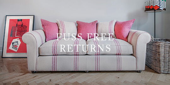 fuss free returns on sofas