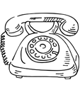hand drawn telephone icon small