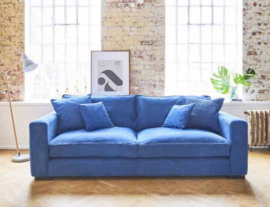 Blue Sofas Fabric British