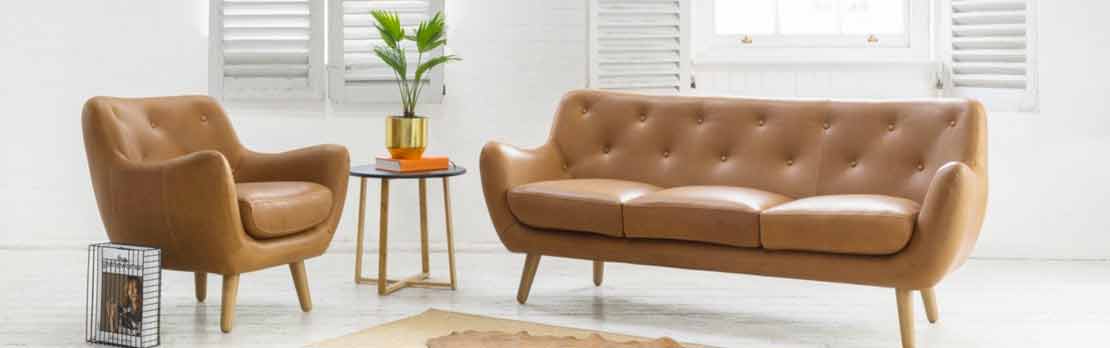 brown leather sofa suite