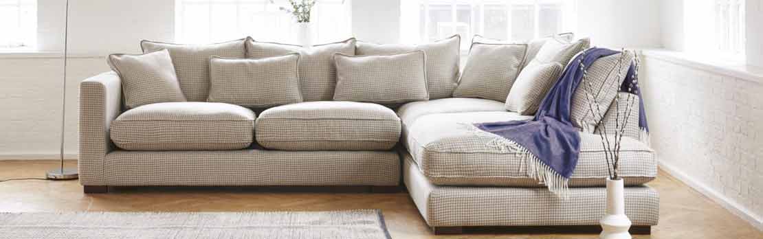large neutral corner sofa