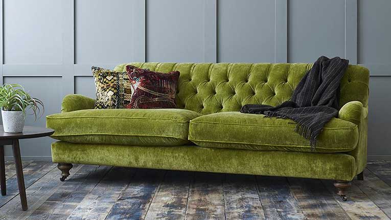 chiddingfold large sofa in andrew martin mossop moss velvet